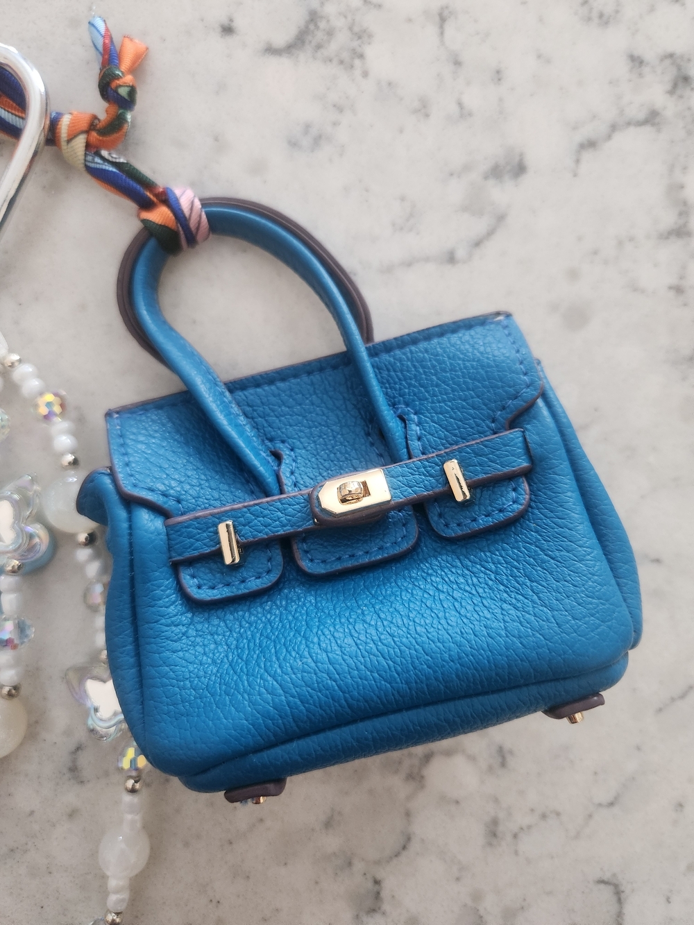 Blue Mini Bag Keychain - Picture 5 of 5